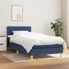 Image de vidaXL Boxspring met matras stof blauw 100x200 cm3140759