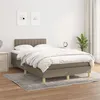 Image de vidaXL Boxspring met matras stof taupe 120x200 cm3140765