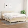 Image de vidaXL Boxspring met matras stof cràmekleurig 140x200 cm3140782
