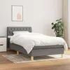 Image de vidaXL Boxspring met matras stof donkergrijs 90x190 cm3140818