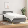 Image de vidaXL Boxspring met matras stof donkergrijs 90x200 cm3140826