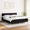 Image de vidaXL Boxspring met matras stof zwart 160x200 cm3140867