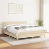 Image de vidaXL Boxspring met matras stof cràmekleurig 160x200 cm3140870