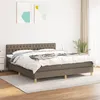 Image de vidaXL Boxspring met matras stof taupe 180x200 cm3140877