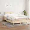 Image de vidaXL Boxspring met matras stof cràmekleurig 120x200 cm3140926