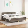 Image de vidaXL Boxspring met matras stof taupe 160x200 cm3140949