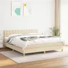 Image de vidaXL Boxspring met matras stof cràmekleurig 160x200 cm3140950
