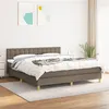 Image de vidaXL Boxspring met matras stof taupe 180x200 cm3140957