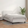Image de vidaXL Boxspring met matras kunstleer wit 90x190 cm3140976