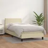 Image de vidaXL Boxspring met matras kunstleer cràmekleurig 100x200 cm3140989