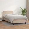 Image de vidaXL Boxspring met matras kunstleer cappuccinokleurig 100x200 cm3140992