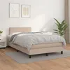 Image de vidaXL Boxspring met matras kunstleer cappuccinokleurig 120x200 cm3140998
