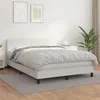 Image de vidaXL Boxspring met matras kunstleer wit 140x190 cm3141000