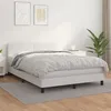 Image de vidaXL Boxspring met matras kunstleer wit 140x200 cm3141006