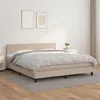 Image de vidaXL Boxspring met matras kunstleer cappuccinokleurig 180x200 cm3141022