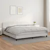 Image de vidaXL Boxspring met matras kunstleer wit 200x200 cm3141024