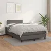 Image de vidaXL Boxspring met matras kunstleer grijs 120x200 cm3141057