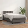 Image de vidaXL Boxspring met matras kunstleer grijs 80x200 cm3141093