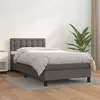Image de vidaXL Boxspring met matras kunstleer grijs 90x200 cm3141105