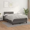 Image de vidaXL Boxspring met matras kunstleer grijs 120x200 cm3141117
