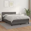 Image de vidaXL Boxspring met matras kunstleer grijs 140x200 cm3141129