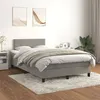 Image de vidaXL Boxspring met matras fluweel lichtgrijs 120x200 cm3141173
