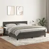 Image de vidaXL Boxspring met matras fluweel donkergrijs 160x200 cm3141192