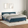Image de vidaXL Boxspring met matras fluweel donkerblauw 180x200 cm3141201