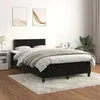 Image de vidaXL Boxspring met matras fluweel zwart 120x200 cm3141235