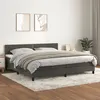 Image de vidaXL Boxspring met matras fluweel donkergrijs 200x200 cm3141264