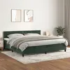 Image de vidaXL Boxspring met matras fluweel donkergroen 200x200 cm3141266