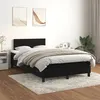 Image de vidaXL Boxspring met matras fluweel zwart 120x200 cm3141295