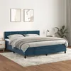 Image de vidaXL Boxspring met matras fluweel donkerblauw 160x200 cm3141315