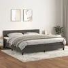 Image de vidaXL Boxspring met matras fluweel donkergrijs 200x200 cm3141324