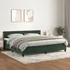 Image de vidaXL Boxspring met matras fluweel donkergroen 200x200 cm3141326
