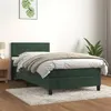 Image de vidaXL Boxspring met matras fluweel donkergroen 80x200 cm3141332