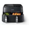 Image de Friteuse sans huile - PHILIPS - Airfryer XXL NA351/00 - Double Cuve 9L - 8 Préréglages - Noir