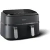 Image de Philips Dual Basket Airfryer 9 L (NA351/00), Friteuse, Gris, Argent, Noir
