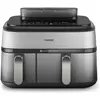 Image de Philips Steam Airfryer Dual Basket NA555/00, Friteuse, Gris, Argent