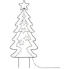 Image de ECD Germany Sapin de Noël á LED 87 cm, 90 LEDs, Blanc Chaud, avec Minuterie 6 Heures,