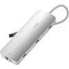 Image de LINQ Connects 8in1 PRO USB-C Multiport Hub 140W (USB-C, 8 ports), Station d’accueil + hub USB, Gris, Blanc