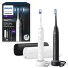 Image de Brosse a dents - PHILIPS - HX7429/02 - Sonicare - Double manche Serie 7100 - Blanc & Noir - Eléctrique