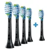 Image de Têtes de brosse à dents soniques Philips C3 Premium Plaque Defense HX9045/88, Noir