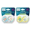 Image de Lot de 4 sucettes Pacifier ultra air - PHILIPS AVENT - SCF087/27 - Jour et nuit - Sans BPA - 18 mois et + - Vert / Orange