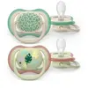 Image de AVENT ULTRA AIR COLOR OF NATURE - Sucettes Orthodontiques - Mixte Vert - De 6 à 18 Mois, 2 Sucettes