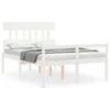 Image de Lit leandre vidaxl 205.5 x 145.5 x 81 cm en bois sans sommier pour 2 personnes de couleur