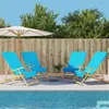 Image de vidaXL Strandhanddoeken 4 st 400 g/m² 60x135 cm stof turquoise3157060