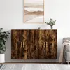 Image de vidaXL Armoires murales 2 pcs chêne fumé 69,5x34x90 cm, armoire, vitrine murale, armoire flottante, armoire de rangement