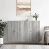 Image de vidaXL Armoires murales 2 pcs sonoma gris 69,5x34x90 cm, armoire, vitrine murale, armoire flottante, armoire de rangement