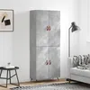 Image de Buffet haut Gris béton 69,5x34x180 cm Bois d ingénierie